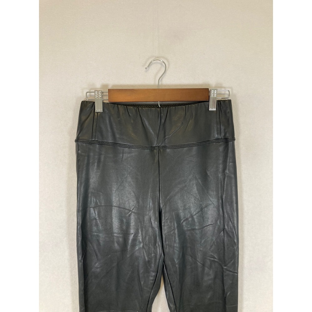 Edgy Scoop Women Size M Black Faux Leather High Rise Skinny Leggings SS-393 - Picture 7 of 8